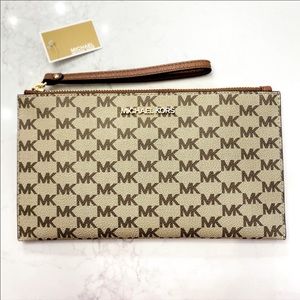 NEW! Michael Kors Monogram Wristlet